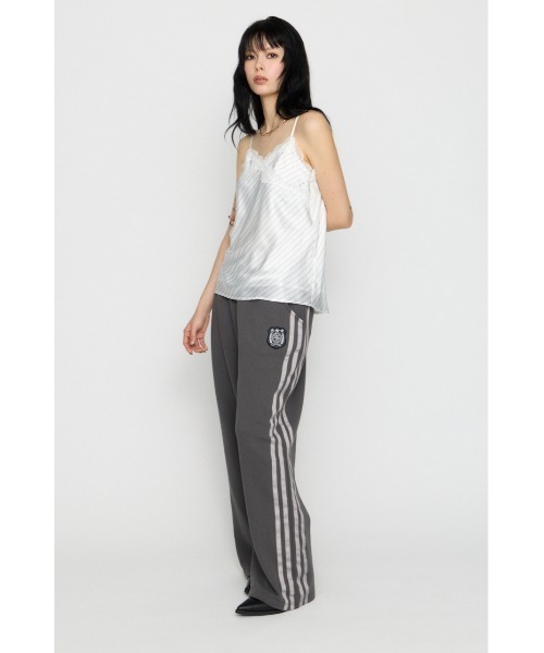 LAGUA GEM（ラグアジェム）の「SIDE LINE WAPPEN SWEAT パンツ（スウェットパンツ・レディース・ネイビー/チャコールグレー/杢グレー・SMALL/MEDIUM）」の6枚目の写真
