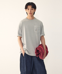 STUDIO TOMBOY（スタジオトムボーイ）の「[ブランド名] メンズ エンブロイダリーポケット 半袖Tシャツ_ライトグレー_9156222312（Tシャツ/カットソー）」