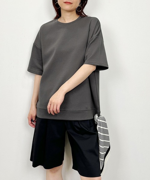 Lo-Fi(ローファイ)の「【WEB限定】スカーフ付きプルオーバー(Tシャツ/カットソー・レディース・アイボリー/チャコールグレー・M)」の9枚目の写真