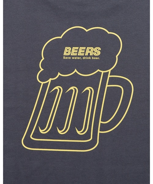 salle de bal（サルデバル）の「【 ALDAYS / オルデイズ 】 6.5oz Box Silhouette Tee " BEERS "　AL-SS035　DLI（Tシャツ/カットソー・レディース・チャコールグレー/ホワイト・FREE）」の4枚目の写真