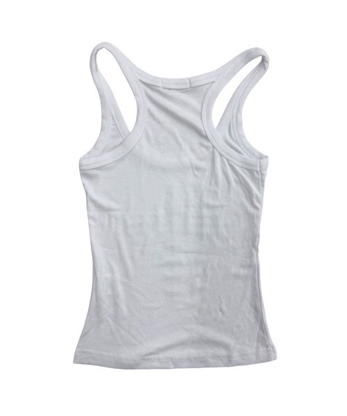 Never mind the XU / Chikashitsu+(ネバーマインド ザ エックスユー / チカシツプラス)の「【nmtc+】Cross Studded Slim Tank top / 【エヌエムティーシープラス】クロススタッズスリムタンクトップ(タンクトップ・レディース・ブラック/ホワイト・ONE SIZE)」の9枚目の写真