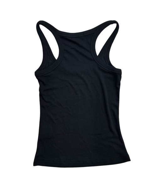 Never mind the XU / Chikashitsu+(ネバーマインド ザ エックスユー / チカシツプラス)の「【nmtc+】Cross Studded Slim Tank top / 【エヌエムティーシープラス】クロススタッズスリムタンクトップ(タンクトップ・レディース・ブラック/ホワイト・ONE SIZE)」の7枚目の写真