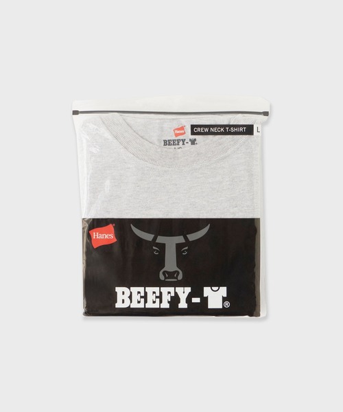 HANES（ヘインズ）の「Hanes/ヘインズ BEEFY-T S/L T-SHIRT / HM1-D001 秋服 冬服（Tシャツ/カットソー・メンズ・ブラック/ヘザーグレー/ホワイト・XL/L/M）」の5枚目の写真