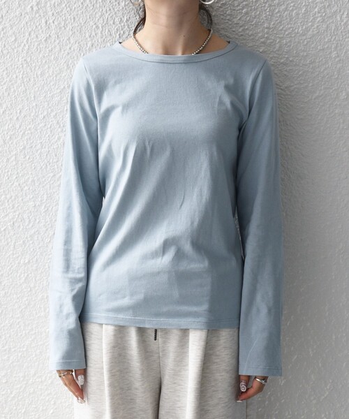 SHIPS any(シップス エニィ)の「SHIPS any:〈洗濯機可能〉レイヤード ロングスリーブ TEE × タンク セット(Tシャツ/カットソー・レディース・ワイン/チャコールグレー/ナチュラル・ONE SIZE)」の5枚目の写真
