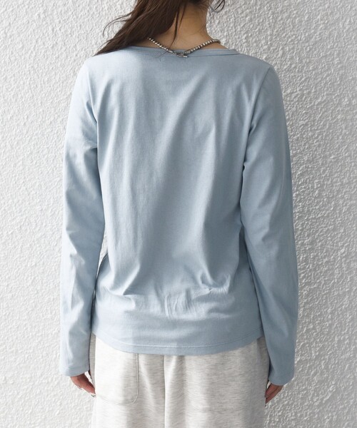 SHIPS any(シップス エニィ)の「SHIPS any:〈洗濯機可能〉レイヤード ロングスリーブ TEE × タンク セット(Tシャツ/カットソー・レディース・ワイン/チャコールグレー/ナチュラル・ONE SIZE)」の7枚目の写真