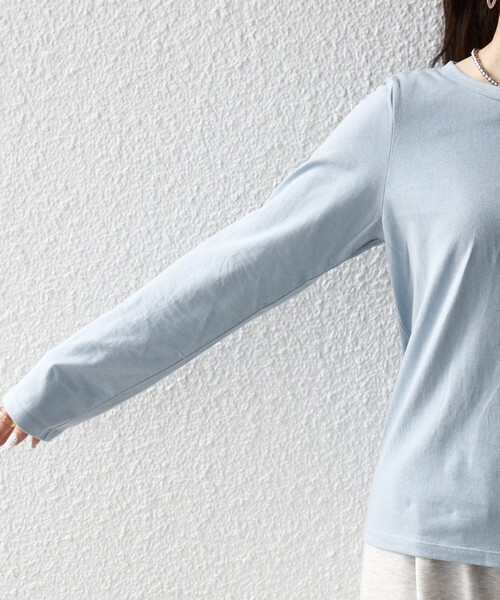 SHIPS any(シップス エニィ)の「SHIPS any:〈洗濯機可能〉レイヤード ロングスリーブ TEE × タンク セット(Tシャツ/カットソー・レディース・ワイン/チャコールグレー/ナチュラル・ONE SIZE)」の8枚目の写真