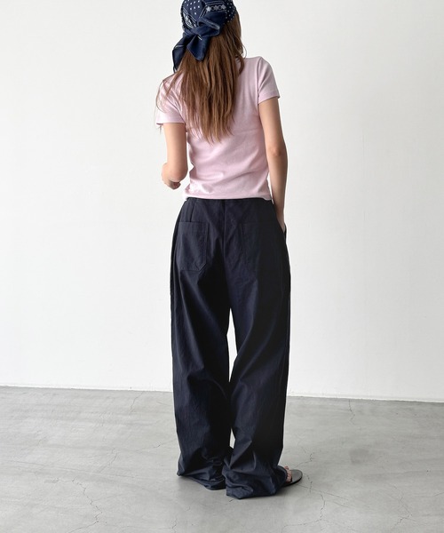 CANAL JEAN(キャナルジーン)の「HARING ベイカーイージーパンツ(その他パンツ・レディース・ネイビー/ホワイト・ONE SIZE)」の4枚目の写真