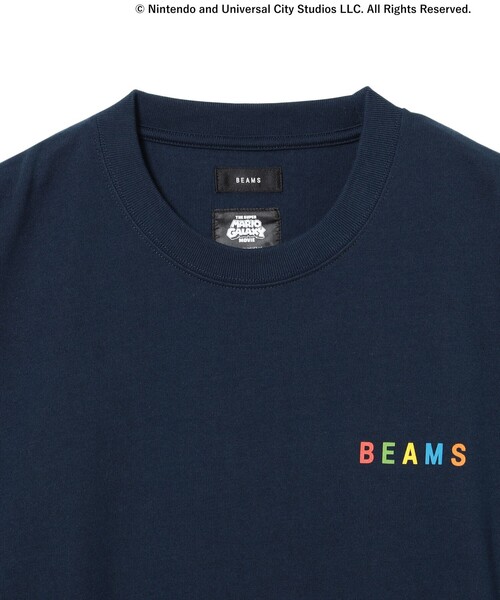 BEAMS(ビームス)の「ザ・スーパーマリオギャラクシー・ムービー / PRINT SLEEVE TEE(Tシャツ/カットソー・メンズ・ブラック/ネイビー・L/M/S/XL)」の4枚目の写真
