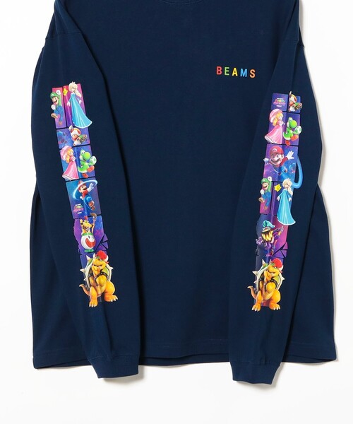 BEAMS(ビームス)の「ザ・スーパーマリオギャラクシー・ムービー / PRINT SLEEVE TEE(Tシャツ/カットソー・メンズ・ブラック/ネイビー・L/M/S/XL)」の17枚目の写真