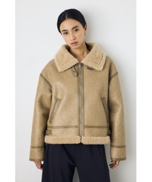 【不動の人気アウターがついに予約開始】【着丈バリエ】フェイクムートンB-3ブルゾン 秋服 冬服 ボア レザー