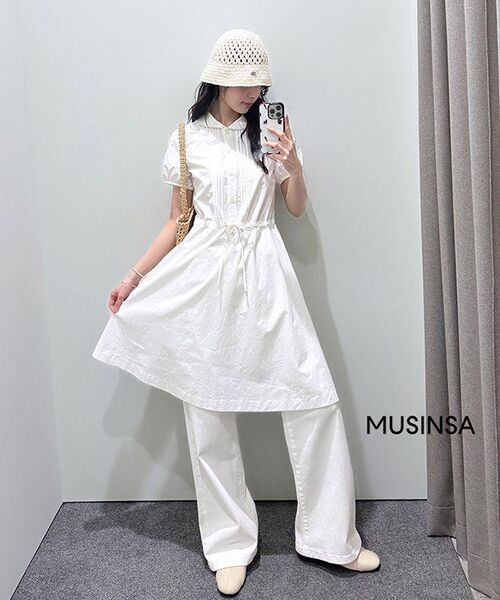 MIND BRIDGE WOMEN（マインドブリッジウーマン）の「[W]ワイドホワイトデニムパンツ（デニムパンツ・レディース・ホワイト・55/66）」の11枚目の写真