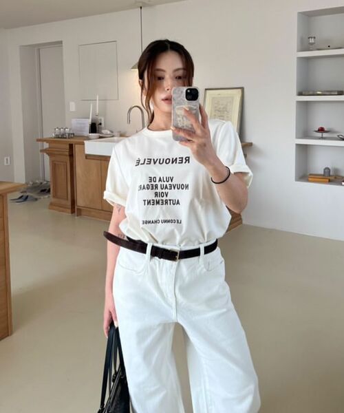 MIND BRIDGE WOMEN（マインドブリッジウーマン）の「[W]ワイドホワイトデニムパンツ（デニムパンツ・レディース・ホワイト・55/66）」の13枚目の写真