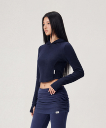 Yoga Flow Hood Top (Navy)
