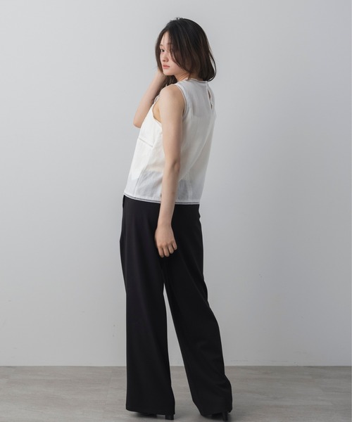 AJUGA.(アジュガ)の「フラワー刺繍ノースリーブブラウス(タンクトップ・レディース・アイボリー/ホワイト・S/M)」の10枚目の写真