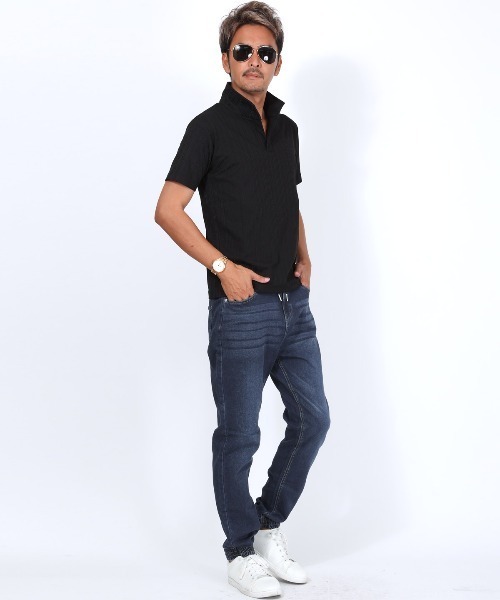 LUXSTYLE（ラグスタイル）の「ニットデニムストレッチジョガーパンツ（デニムパンツ・メンズ・ブルー/ブルー系その他/インディゴブルー・L/M/XL/S）」の13枚目の写真