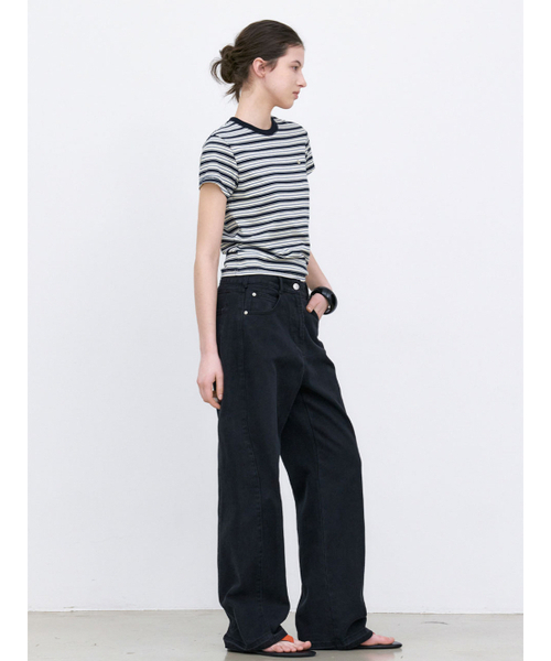 ATELIER NAIN(アトリエナイン)の「TRIPLE MULTI STRIPE T (T-7214)(Tシャツ/カットソー・レディース・ネイビー・SMALL/MEDIUM)」の3枚目の写真