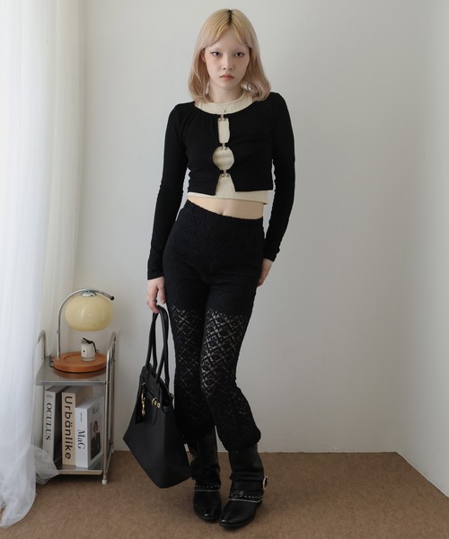Ulysses(ユリシス)の「2setレイヤードカーディガン&アメスリタンクトップ(Tシャツ/カットソー・レディース・ブラック・S/M)」の6枚目の写真