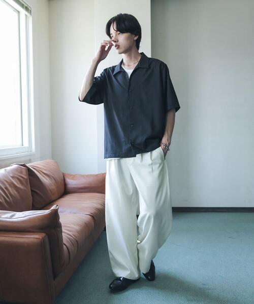 SENSE OF PLACE by URBAN RESEARCH(センスオブプレイスバイアーバンリサーチ)の「『イージーケア』シアースキッパーショートスリーブシャツ(シャツ/ブラウス・メンズ・ブルー/ブラック/ブラウン・MEDIUM/LARGE)」の7枚目の写真