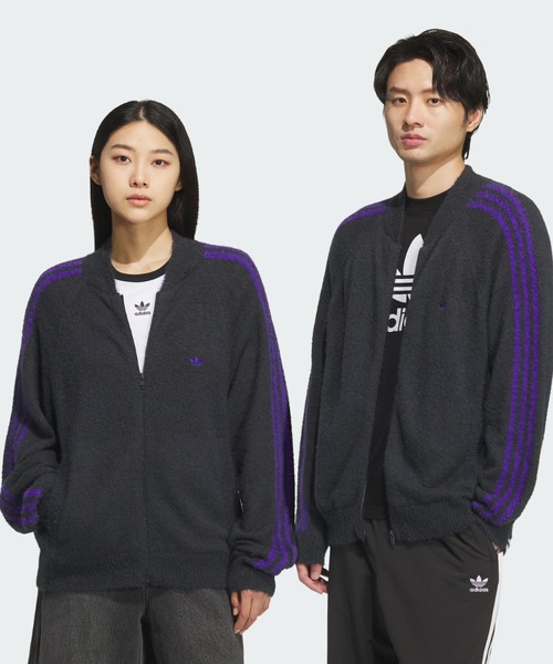 adidas(アディダス)の「KNIT SST / トラックトップ ニット / トラックジャケット / ジャージ / アディダスオリジナルス adidas Originals(ジャージ・メンズ・グレー・XX-LARGE/XX-SMALL/3XL/LARGE/MEDIUM/SMALL/X-LARGE/X-SMALL)」の1枚目の写真