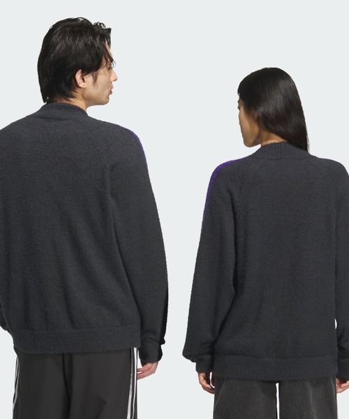 adidas(アディダス)の「KNIT SST / トラックトップ ニット / トラックジャケット / ジャージ / アディダスオリジナルス adidas Originals(ジャージ・メンズ・グレー・XX-LARGE/XX-SMALL/3XL/LARGE/MEDIUM/SMALL/X-LARGE/X-SMALL)」の2枚目の写真