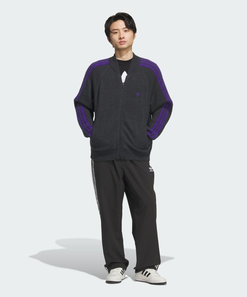 adidas(アディダス)の「KNIT SST / トラックトップ ニット / トラックジャケット / ジャージ / アディダスオリジナルス adidas Originals(ジャージ・メンズ・グレー・XX-LARGE/XX-SMALL/3XL/LARGE/MEDIUM/SMALL/X-LARGE/X-SMALL)」の5枚目の写真