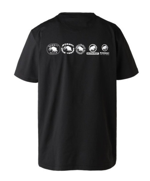 Mammut(マムート)の「マムート MAMMUT キューディーロゴヒストリープリントティシャツ(Tシャツ/カットソー・メンズ・ブラック/ホワイト・L/LL/3L)」の2枚目の写真