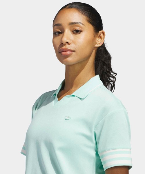adidas(アディダス)の「オリジナルス スリーストライプス ポロシャツ【adidas Golf/アディダスゴルフ】(ポロシャツ・レディース・グリーン・LARGE/MEDIUM/SMALL/X-LARGE/X-SMALL)」の3枚目の写真