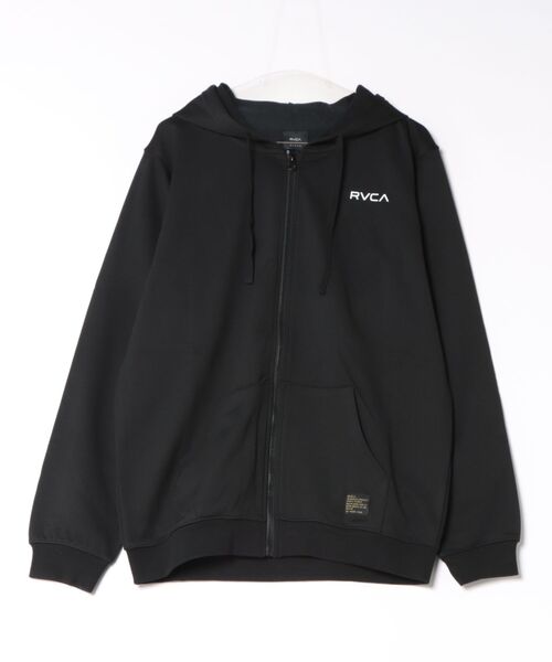 RVCA（ルーカ）の「RVCA/ルーカ RVCA FLEX ZIP HD パーカー BG042P04（パーカー・メンズ・ヘザーグレー/ブラック×シルバー/ブラック・M/S/L）」の2枚目の写真