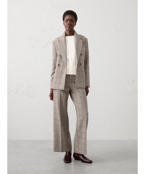 BANANA REPUBLIC FACTORY STORE（バナナリパブリック ファクトリーストア）の「BANANA REPUBLIC FACTORY STORE　　ダブルウィーブダブルブレストブレザー（テーラードジャケット・レディース・グレー/ブラウン・8/0/6/4/2）」の6枚目の写真