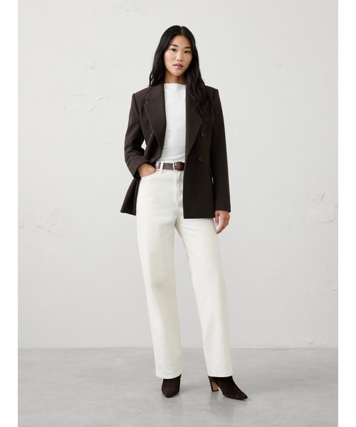BANANA REPUBLIC FACTORY STORE（バナナリパブリック ファクトリーストア）の「BANANA REPUBLIC FACTORY STORE　　ダブルウィーブダブルブレストブレザー（テーラードジャケット・レディース・グレー/ブラウン・8/0/6/4/2）」の8枚目の写真