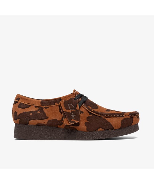 Clarks(クラークス)の「WallabeeEVOSh/ワラビーエヴォシューズ(カウプリント)(モカシン/デッキシューズ・レディース・アニマル・UK6/UK3/UK3.5/UK4/UK4.5/UK5/UK5.5)」の1枚目の写真