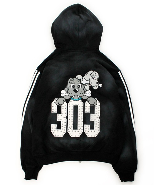 GALFY(ガルフィー)の「【GALFY/ガルフィー】全力汚し部パーカー(パーカー・メンズ・ブラック×ピンク/ブラック/杢グレー・XXL/XL/L)」の5枚目の写真