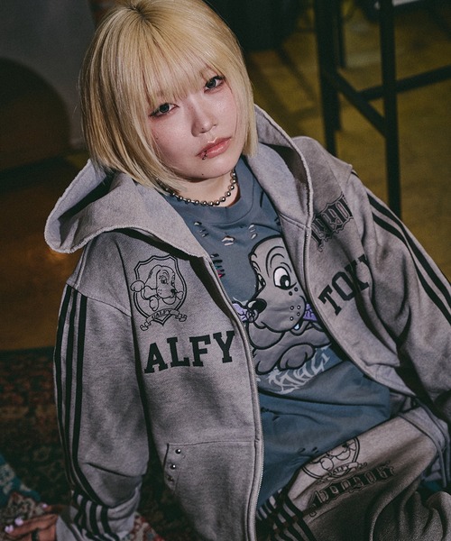 GALFY(ガルフィー)の「【GALFY/ガルフィー】全力汚し部パーカー(パーカー・メンズ・ブラック×ピンク/ブラック/杢グレー・XXL/XL/L)」の19枚目の写真