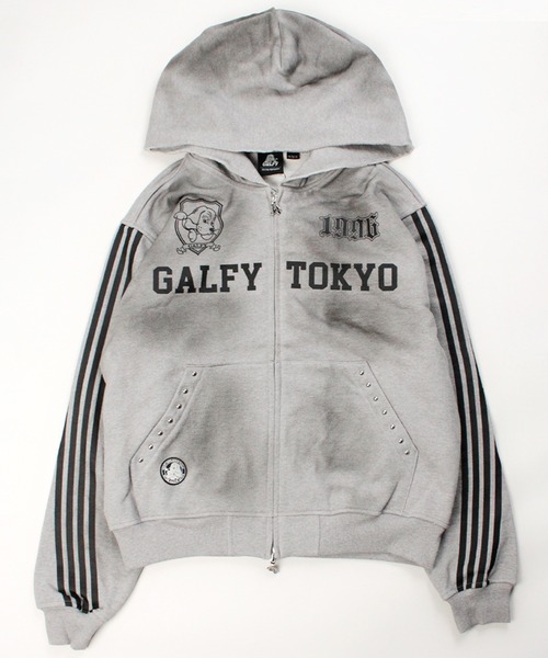 GALFY(ガルフィー)の「【GALFY/ガルフィー】全力汚し部パーカー(パーカー・メンズ・ブラック×ピンク/ブラック/杢グレー・XXL/XL/L)」の8枚目の写真