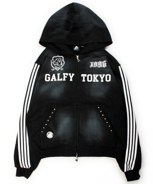 GALFY(ガルフィー)の「【GALFY/ガルフィー】全力汚し部パーカー(パーカー・メンズ・ブラック×ピンク/ブラック/杢グレー・XXL/XL/L)」の4枚目の写真