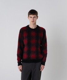 PENDLETON（ペンドルトン）の「モヘア混シャギーチェッククルーネックニット（ニット/セーター）」
