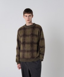 PENDLETON（ペンドルトン）の「モヘア混シャギーチェッククルーネックニット（ニット/セーター）」