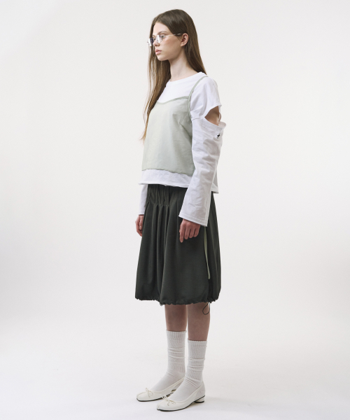 FOR THE WEATHER(フォーザウェザー)の「オーガンザレイヤードビスチェ(ミント)(Tシャツ/カットソー・レディース・その他・FREE)」の2枚目の写真