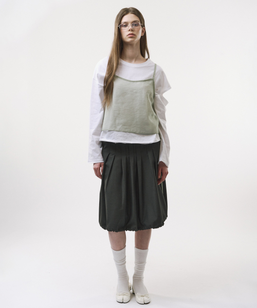 FOR THE WEATHER(フォーザウェザー)の「オーガンザレイヤードビスチェ(ミント)(Tシャツ/カットソー・レディース・その他・FREE)」の3枚目の写真