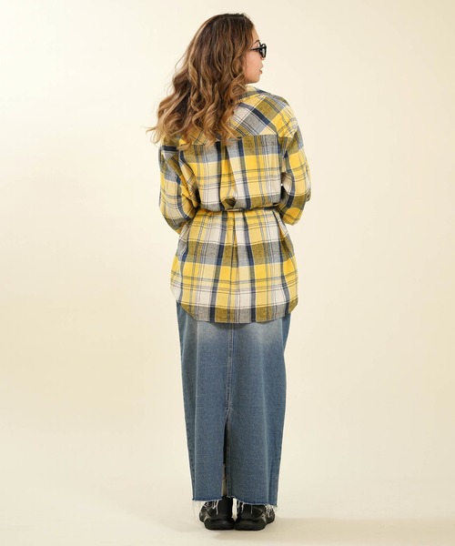 RIKKA FEMME(リッカファム)の「RIKKA FEMME/リッカファム 長袖 シャツ チェック柄 ネルシャツ ウエストリボン RF6F-2602(シャツ/ブラウス・レディース・カーキ/マスタード/ピンク・FREE)」の20枚目の写真