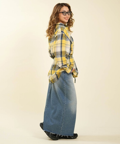 RIKKA FEMME(リッカファム)の「RIKKA FEMME/リッカファム 長袖 シャツ チェック柄 ネルシャツ ウエストリボン RF6F-2602(シャツ/ブラウス・レディース・カーキ/マスタード/ピンク・FREE)」の21枚目の写真
