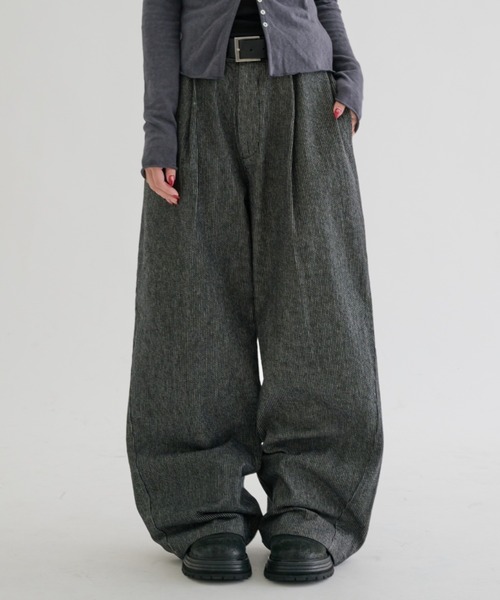 EPNK(イーピーエヌケー)の「Baggy hickory denim / バギーヒッコリーデニム(デニムパンツ・メンズ・インディゴブルー/ブラック・SMALL/MEDIUM/LARGE)」の1枚目の写真