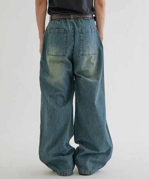 EPNK(イーピーエヌケー)の「Baggy hickory denim / バギーヒッコリーデニム(デニムパンツ・メンズ・インディゴブルー/ブラック・SMALL/MEDIUM/LARGE)」の16枚目の写真