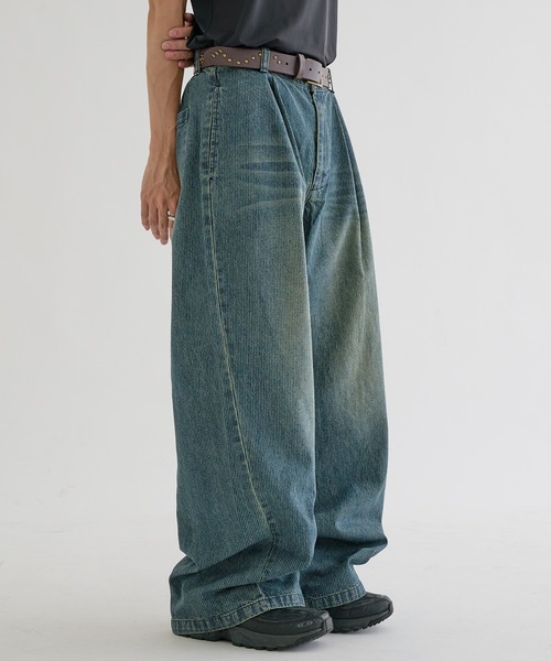 EPNK(イーピーエヌケー)の「Baggy hickory denim / バギーヒッコリーデニム(デニムパンツ・メンズ・インディゴブルー/ブラック・SMALL/MEDIUM/LARGE)」の17枚目の写真