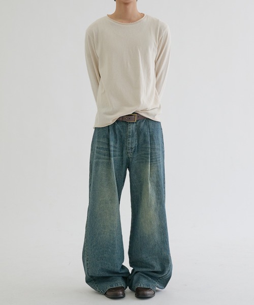 EPNK(イーピーエヌケー)の「Baggy hickory denim / バギーヒッコリーデニム(デニムパンツ・メンズ・インディゴブルー/ブラック・SMALL/MEDIUM/LARGE)」の18枚目の写真