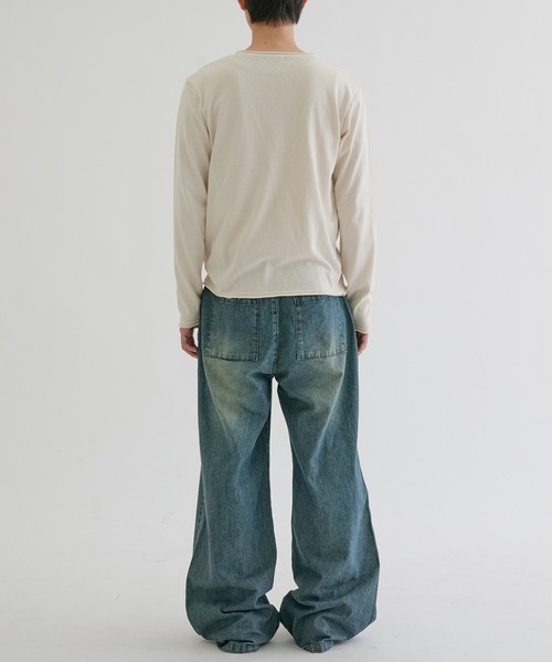 EPNK(イーピーエヌケー)の「Baggy hickory denim / バギーヒッコリーデニム(デニムパンツ・メンズ・インディゴブルー/ブラック・SMALL/MEDIUM/LARGE)」の21枚目の写真