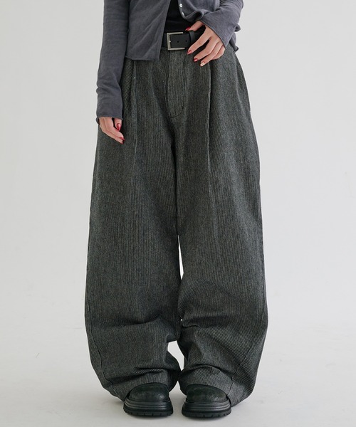 EPNK(イーピーエヌケー)の「Baggy hickory denim / バギーヒッコリーデニム(デニムパンツ・メンズ・インディゴブルー/ブラック・SMALL/MEDIUM/LARGE)」の3枚目の写真