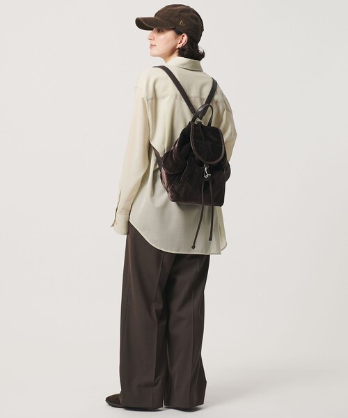 BEAUTY&YOUTH UNITED ARROWS(ビューティーアンドユースユナイテッドアローズ)の「ベルベット ミニ リュック(バックパック/リュック・レディース・ブラック/ダークブラウン・FREE)」の6枚目の写真