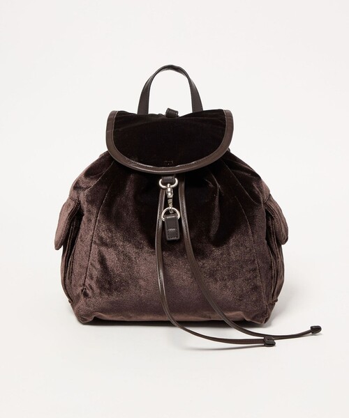 BEAUTY&YOUTH UNITED ARROWS(ビューティーアンドユースユナイテッドアローズ)の「ベルベット ミニ リュック(バックパック/リュック・レディース・ブラック/ダークブラウン・FREE)」の8枚目の写真