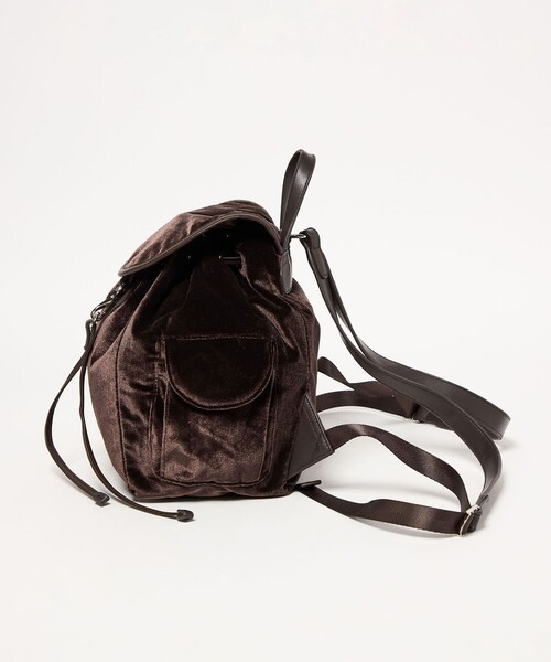 BEAUTY&YOUTH UNITED ARROWS(ビューティーアンドユースユナイテッドアローズ)の「ベルベット ミニ リュック(バックパック/リュック・レディース・ブラック/ダークブラウン・FREE)」の9枚目の写真